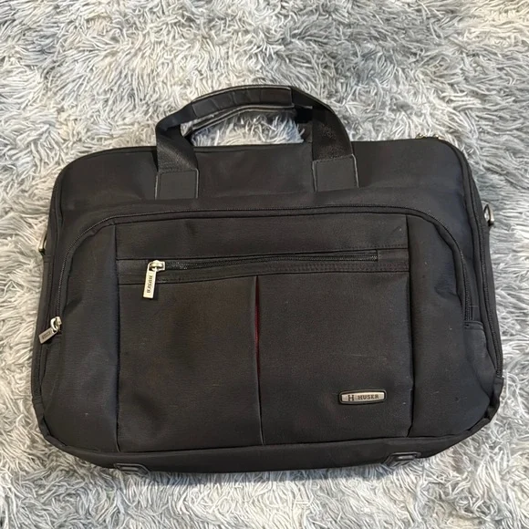 Black Briefcase with Sleek Design and Durable Material