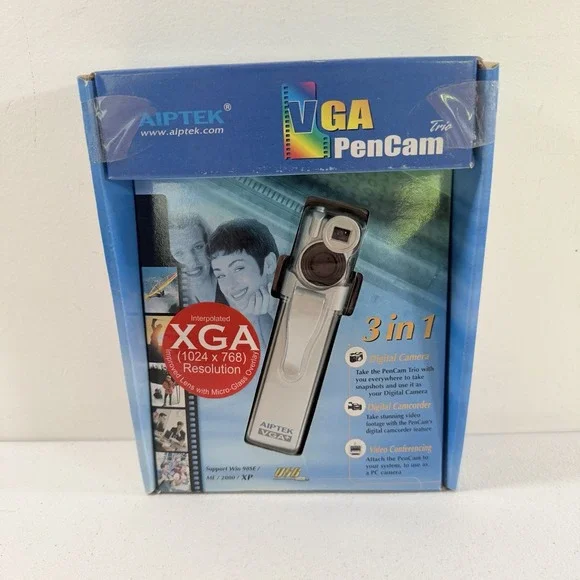 Vintage Aiptek VGA Pencam Camera Recorder 3-in-1 NEW SEALED