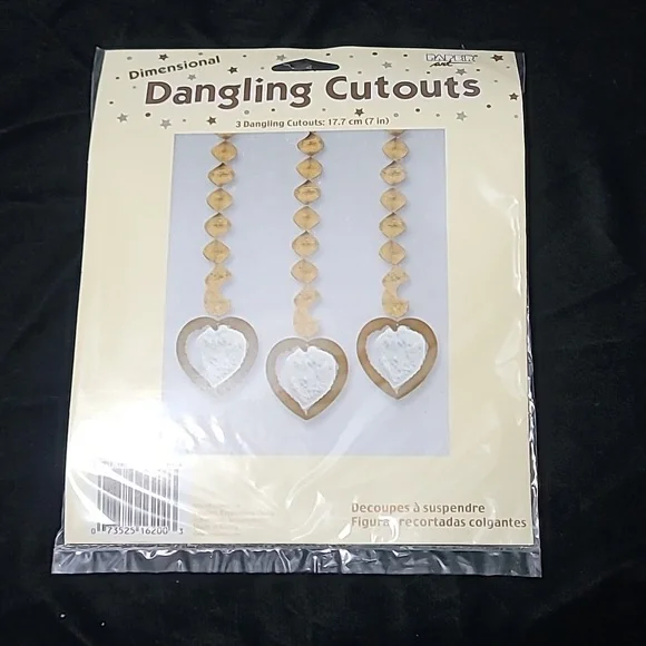 Dimensional Dangling Cutouts x3 Wedding Bridal Shower Wedding Decoration 7
