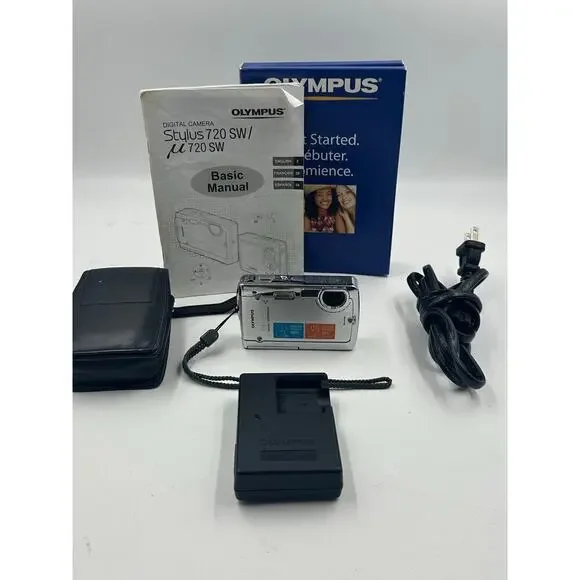 Olympus Stylus Digital Camera 720 SW Waterproof Shockproof - Works