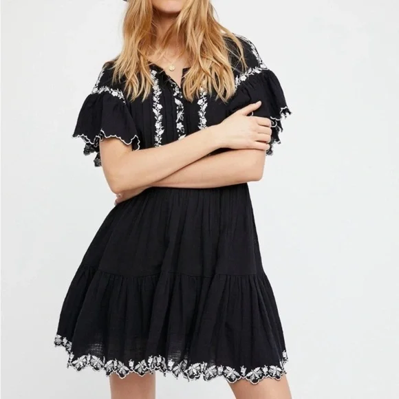 Free People Santiago Embroidered Dress
