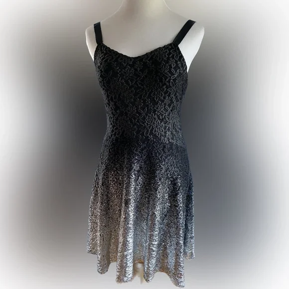 Free People Ombré Black & Silver Dress (S)