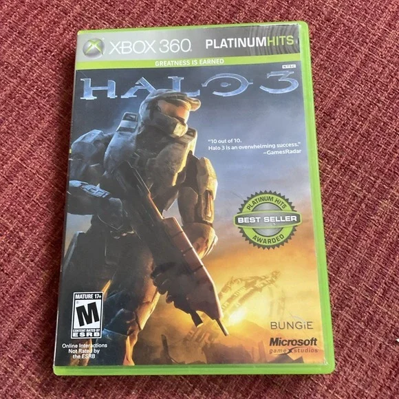 Halo 3 (Platinum Hits) Microsoft Xbox 360 Game CIB Complete Used‎