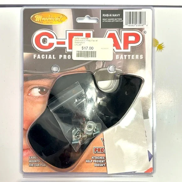 C clip facial protectors for batters. NWT. One size fits youth & adult helmets.