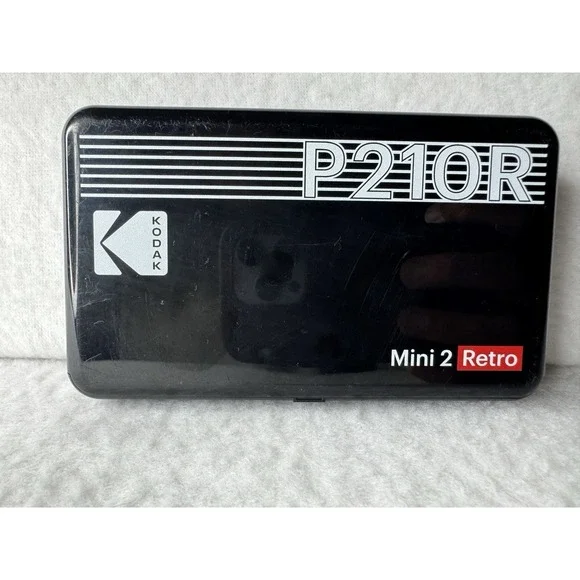 Kodak Mini 2 Retro P210R 2.1x3.4 Portable‎ Photo Printer Black Tested Works