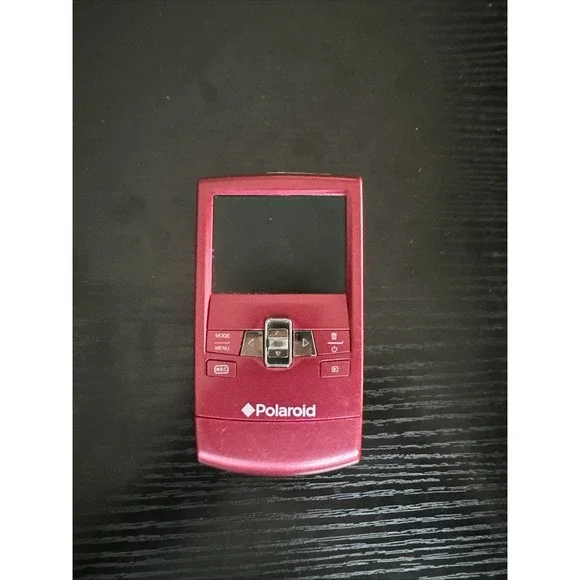 Poloroid DVF-720 HD Red Digital‎ Camcorder. Untested USB Slot Damage No Charger