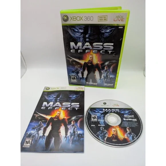 Mass Effect (Microsoft Xbox 360, 2007) COMPLETE! CIB Clean‎ Copy