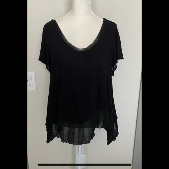 FREE PEOPLE Black Blouse‎