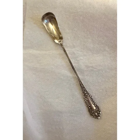 Antique JB Knowles Apollo Pattern Sterling Silver Horseradish Spoon 