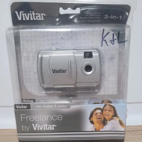 Vivitar Freelance 3in1 Digital Camera PC Web Cam Video Clips Silver new