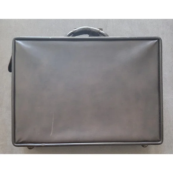 Vintage Hartmann Escort Vinyl‎ Attache Case Brown Briefcase 18 Inch