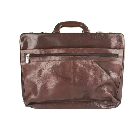 Wilsons Leather‎ Unisex Brown Pelle Studio Inner Pockets Divider Briefcase Bag
