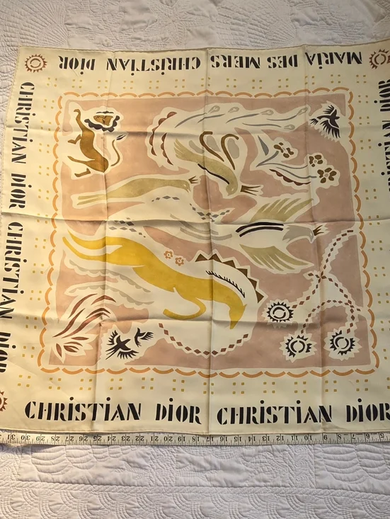 Christian Dior Silk Scarf Large Square