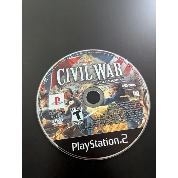 Civil War Secret Missions PS2 Game Disc Only PlayStation 2