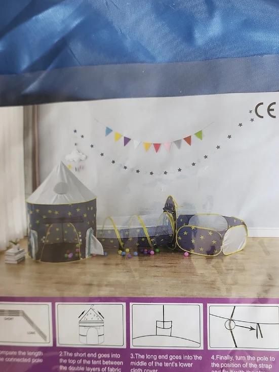 Kids Play Tent & Tunnel Set - Firm Price $90 Comes With 50 Bag Of Balls