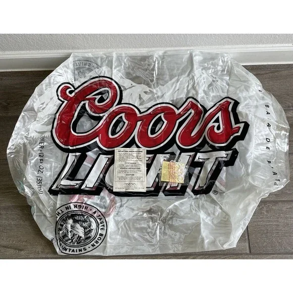 Coors Light Silver Bullet inflatable can man cave pool bar Party Decor NOS VTG