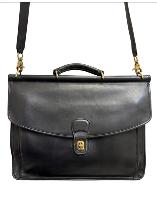 Coach 5266 beekman vintage y2k briefcase black gloves leather