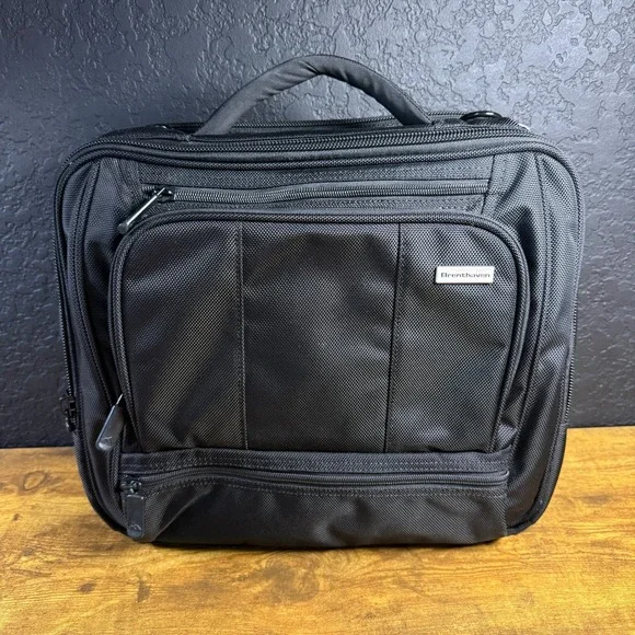 Brenthaven Expandable Black Ballistic Nylon Laptop Briefcase Bag OS