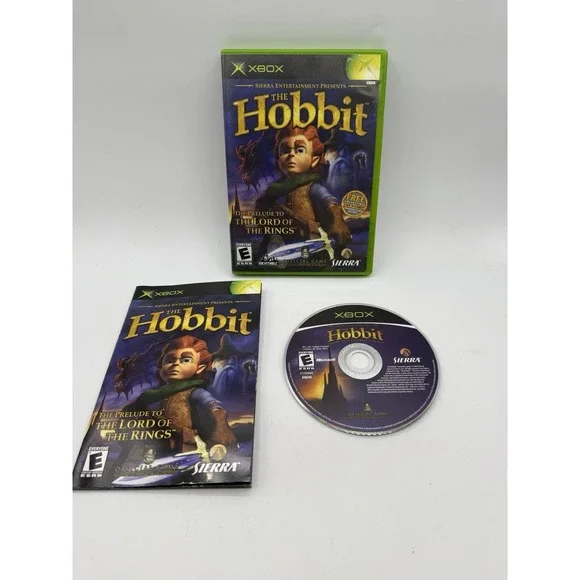 Hobbit (Microsoft Xbox, 2003)‎ Case, Game, Manual, No Trading Card Fast Shipping