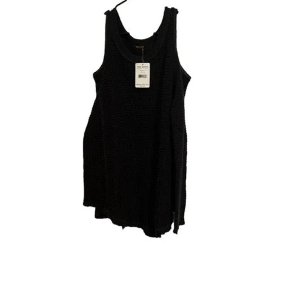 Free People Black Cold Shoulder Sweater NWT