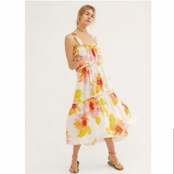 Free People Dress Midi Moonshine Floral