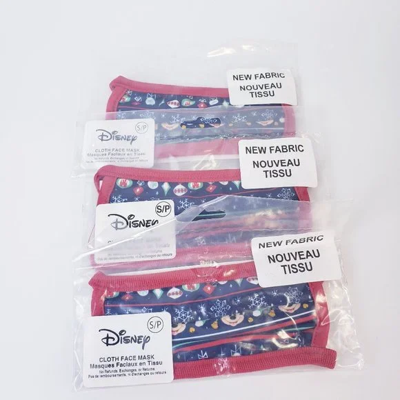 Disney Store Holiday Mask Lot of 3 Kids Size ~ Mickey Mouse X-mas Christmas