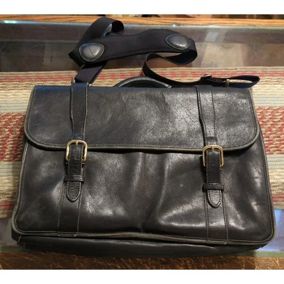 Vintage Leather JACK‎ GEORGE Professional Business Lawyer Briefcase Bag Mens