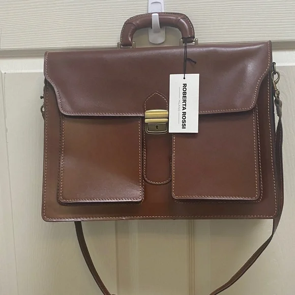 Roberta Rossi Brown Leather Satchel