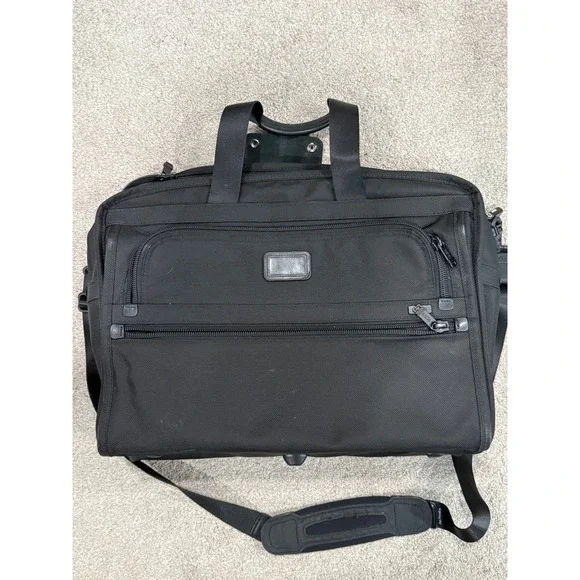 Tumi Black‎ Ballistic Nylon Wheeled Briefcase Laptop Bag Travel Carry On