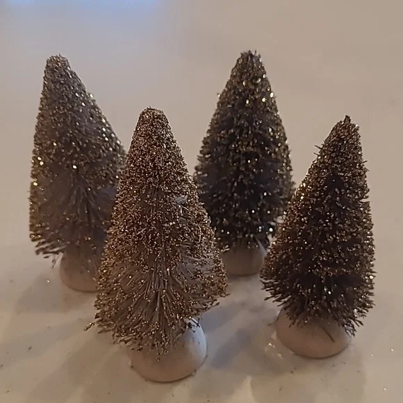 Pottery Barn Pink/ Purple Gold Bottlebrush Tree Bundle
