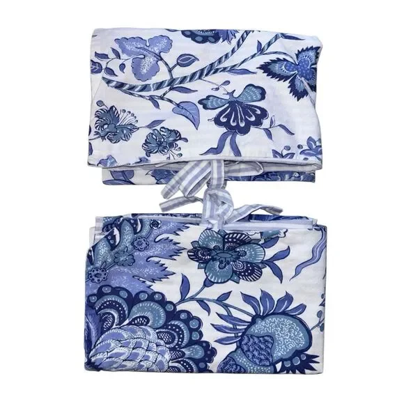 Pottery Barn Marianna Floral Striped STANDARD shams Palampore Medallion