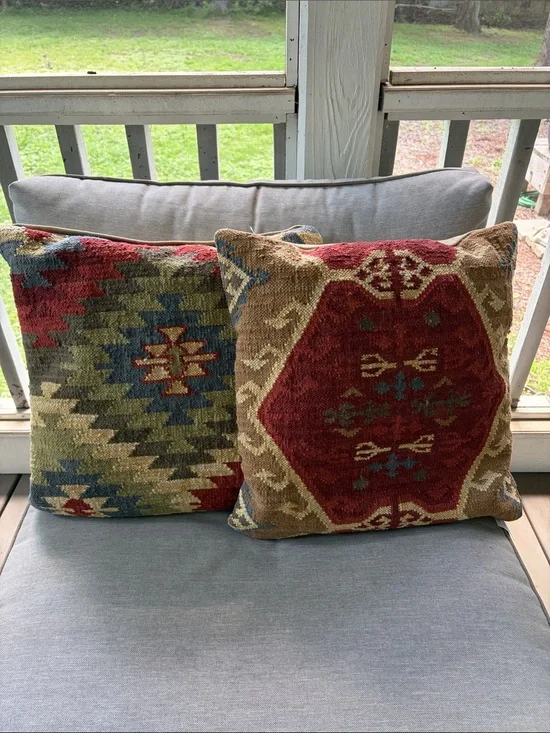 NWOT Pottery Barn kilim pillows (2)