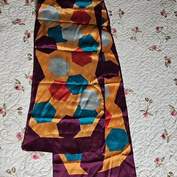 Authentic Vintage Christian Dior silk Scarf