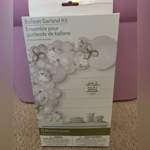 Balloon Garland Kit - White and Silver