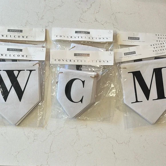 Elegant Black and White Banner Set
