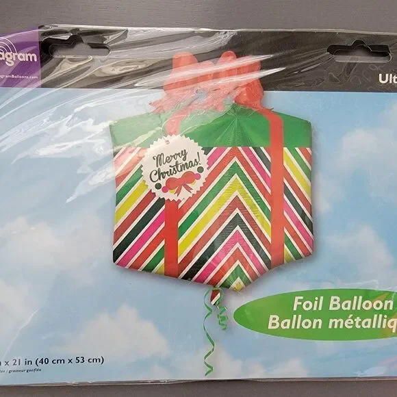 Ultra Shape Christmas Present Foil Balloon.