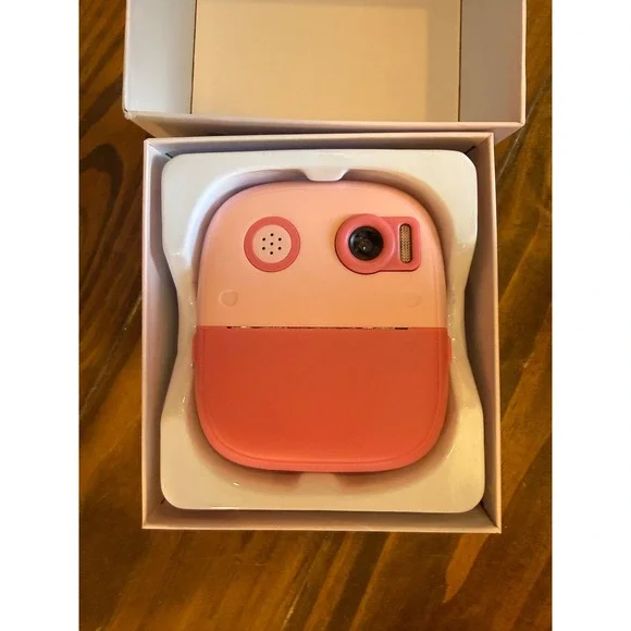 Childrens Instant Print Camera Pink 3 in 1 Photo Video‎ Print Dual Lens Age 6+