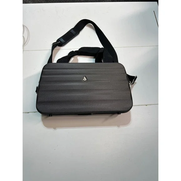 Aerolite Hard Luggage Bag Grey Hard Shell Carry On Holdall‎ Shoulder Strap