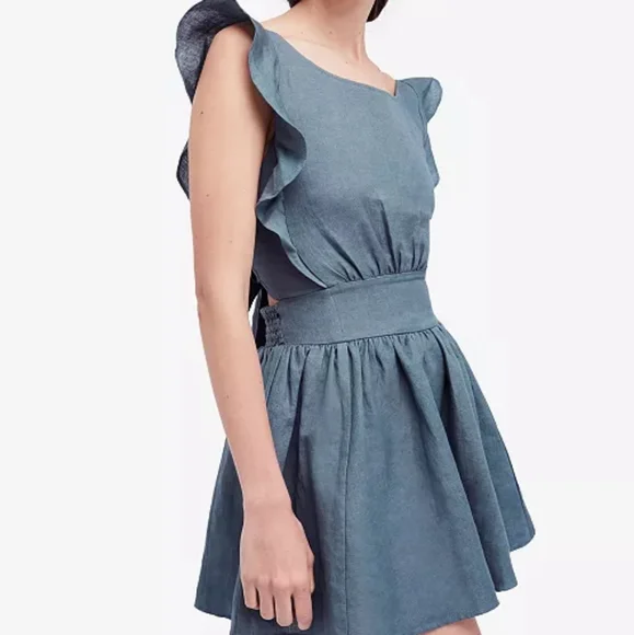 Free People Linen Blend Erin‎ Mini Dress