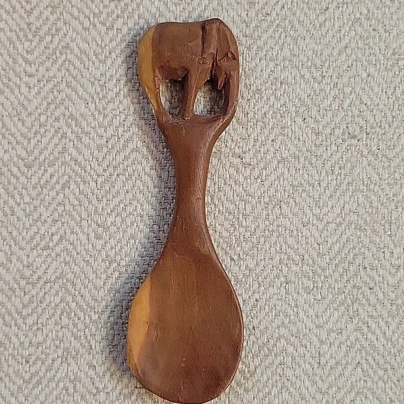Handcrafted Wooden Elephant Spoon