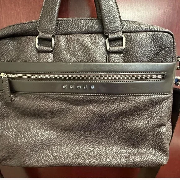 Cross Dark‎ Brown Textured Leather Briefcase - Excellent Condition