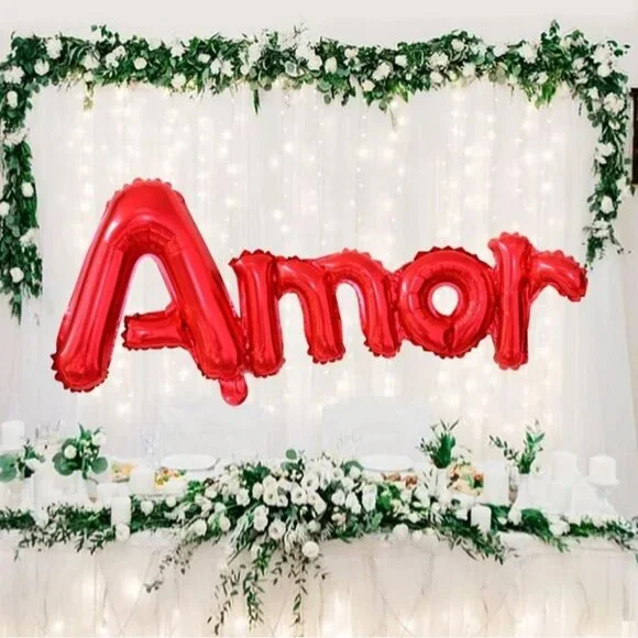 Valentine's day 1pc letter shaped foil balloon‎ Red color home decor