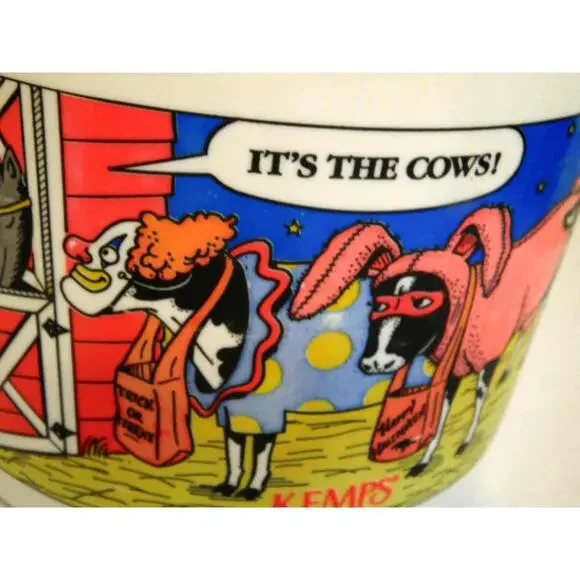 Vintage Kemps It's The Cows Halloween Ice Cream Pail Bucket Collector Series