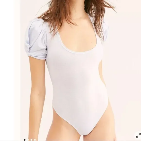 NWT Free People Ava Bodysuit in Sky