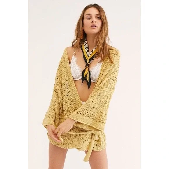 Free People‎ Your Embrace Wrap Knit Cardigan Medium