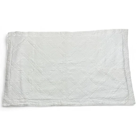 2 Pottery Barn White Matelasse King Shams
