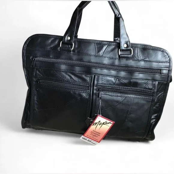 MAXAM - Genuine Lambskin Leather Briefcase 16
