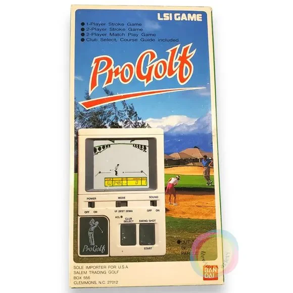 Vintage Bandai LSI Pro Golf Handheld Electronic Game 1984 Boxed Manual Untested