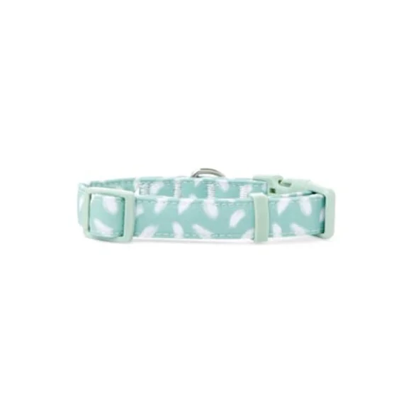 YOULY The Artist Green & White Brushstroke-Print Dog Collar-Medium