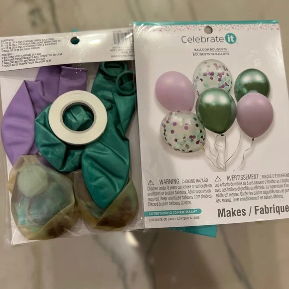 Balloon Bouquet set/ 2 sets/ purple and teal balloons